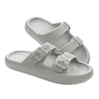 Shhhandals Unisex Adjustable Anti-Slip Buckle Cloud Slides (Multiple Colors)