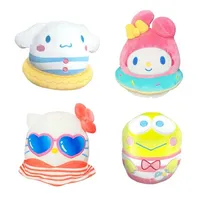 Squishmallows Plush Toys | 8" Hello Kitty & Friends Beach Squad | Hello Kitty in Swim Suit
