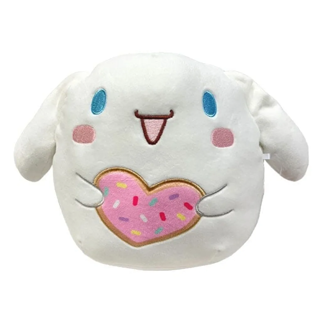 Showcase Squishmallows Plush Toys, 8 Hello Kitty & Friends Love Squad, Cinnamoroll Holding Heart Cookie