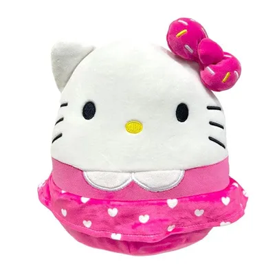 Squishmallows Plush Toys | 8" Hello Kitty & Friends Love Squad | Hello Kitty in Pink Heart Dress
