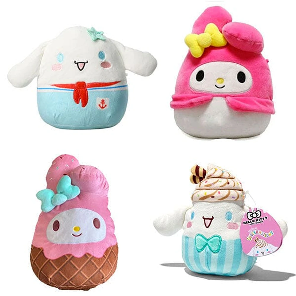 Squishmallows Plush Toy 8" Sanrio Squad Cinnamoroll Ice Cream