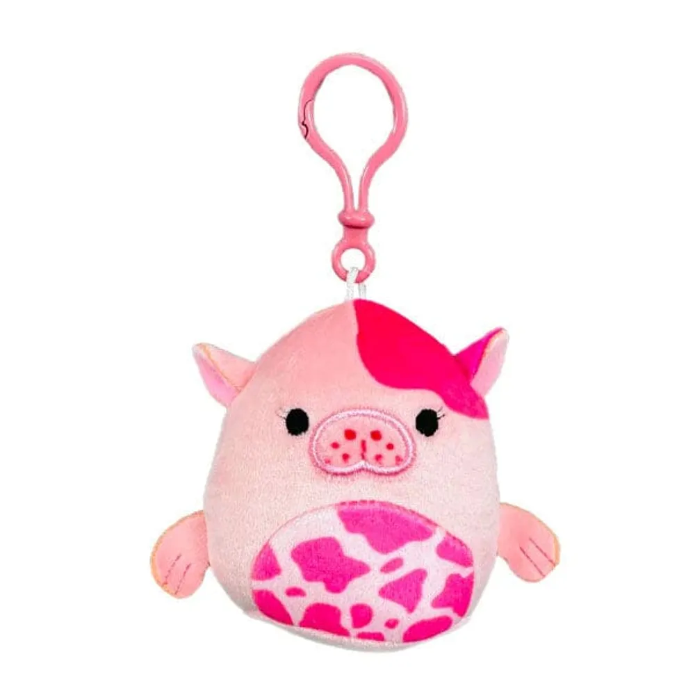 Squishmallows Plush Toys | 3.5" Clip-On Seacow Squad | Kerry The Pink Seacow