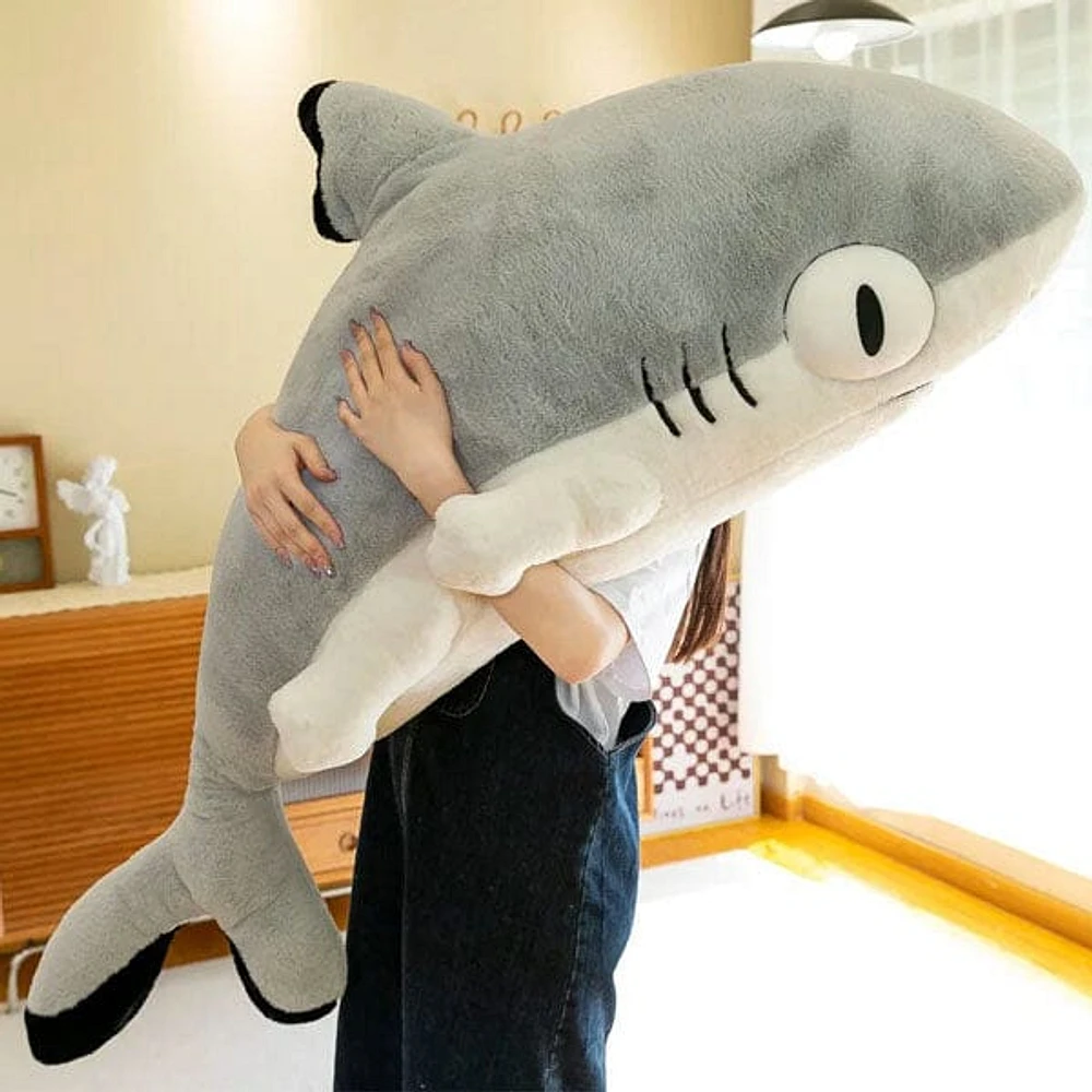 Extra Long Animal Plush Toy 4.5ft Body Pillow - Shark Kitten