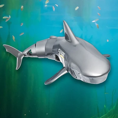 AquaThriller Submersible RC Animatronic Swimming Shark Water Toy (Includes Spare Battery)