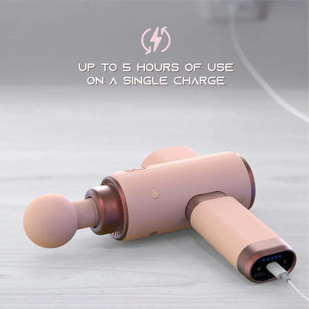 SLF Mini Handheld Impact Massager Gun in Pink