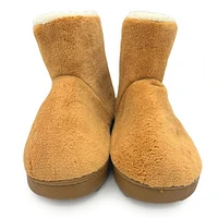 Shhhandals Fluffy Slipper Khaki Ankle Boots (Multiple Sizes)