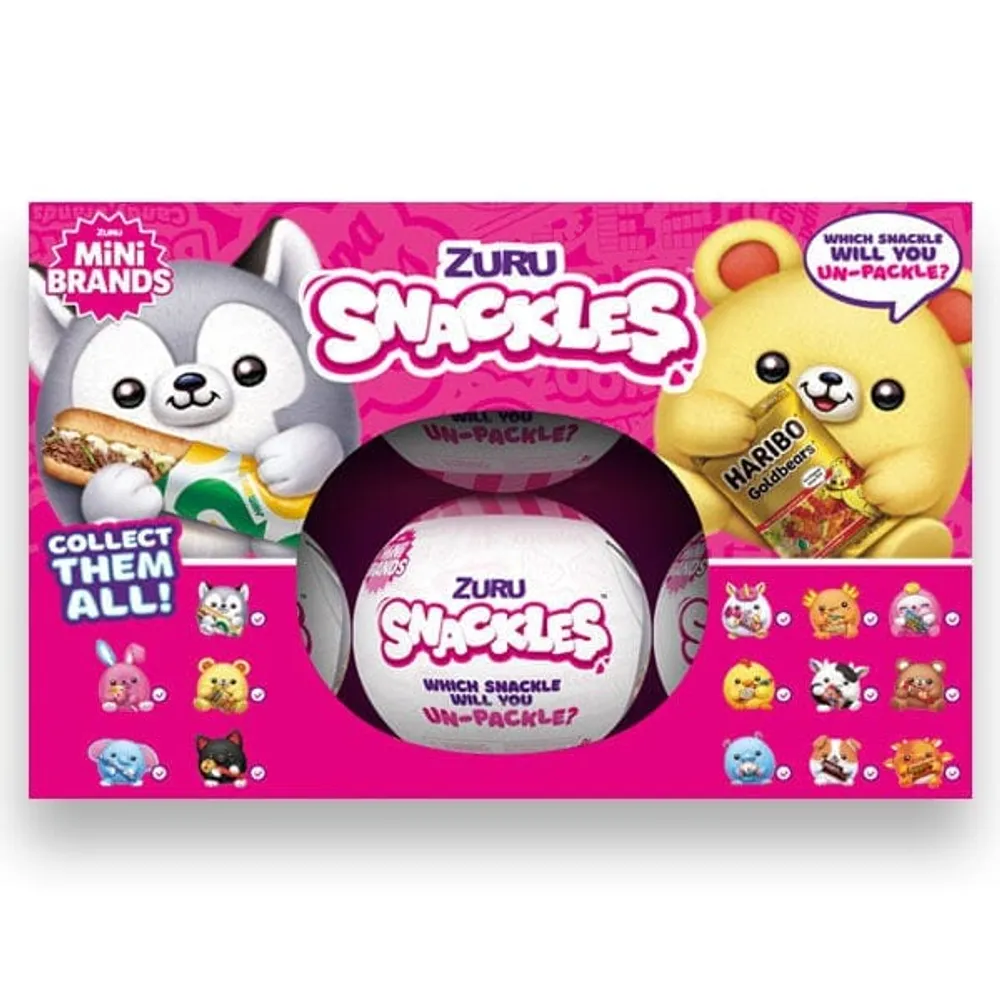 ZURU 5 Surprise Mini Brands Snackles Mystery Mini 5" Plush Capsule Series 1 Wave 2