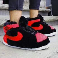 High Top Plush Sneaker Slippers (Multiple Styles)