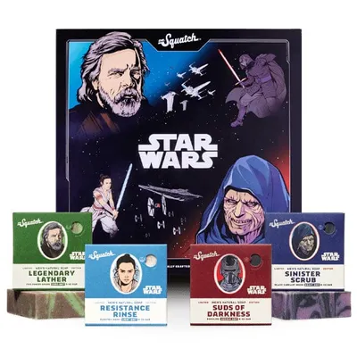 Dr. Squatch® All-Natural Bar Soap For Men | Star Wars™ Collection II (4 Bars) | Limited Edition