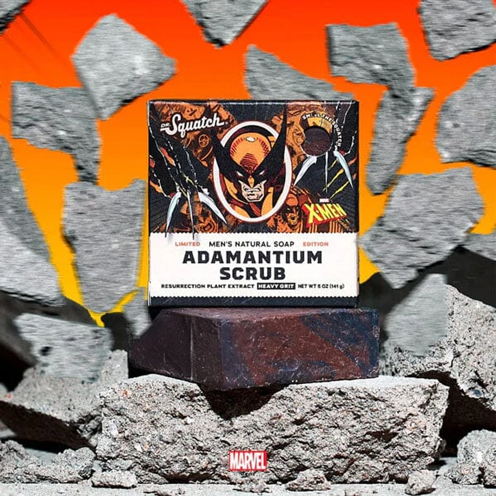 Dr. Squatch® Marvel X-Men™ Adamantium Scrub All-Natural Bar Soap For Men (1pc) Limited Edition