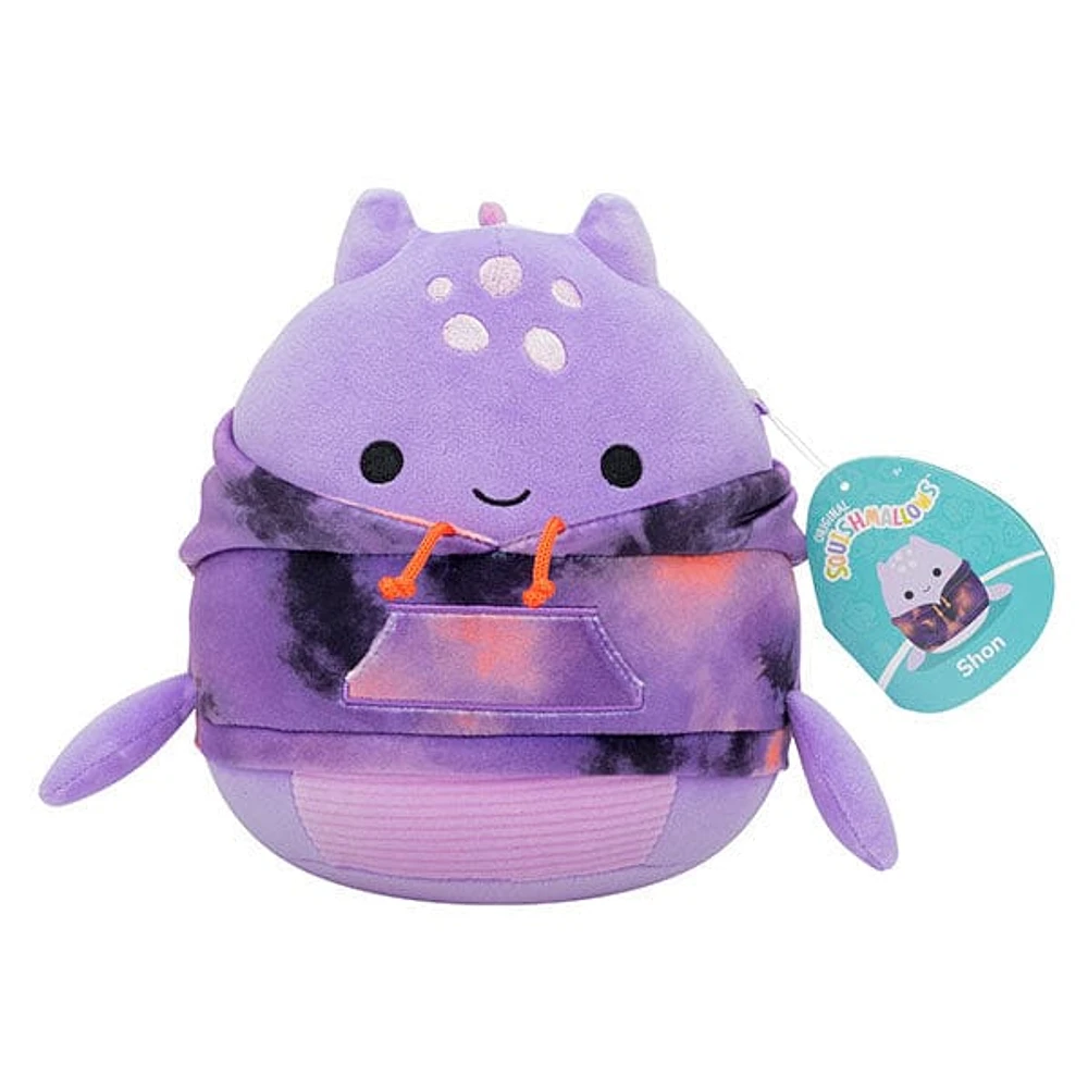 Squishmallows Super Soft Plush Toys 2025 Tie-Dye Hoodie Squad 7.5" Shon the Lavender Loch Ness Monster