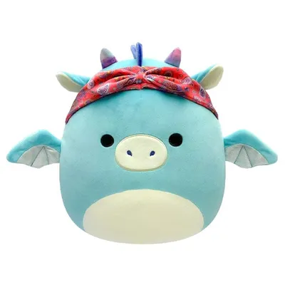 Squishmallows Super Soft Plush Toys | 7.5" Tatiana the Dragon (Bandana)