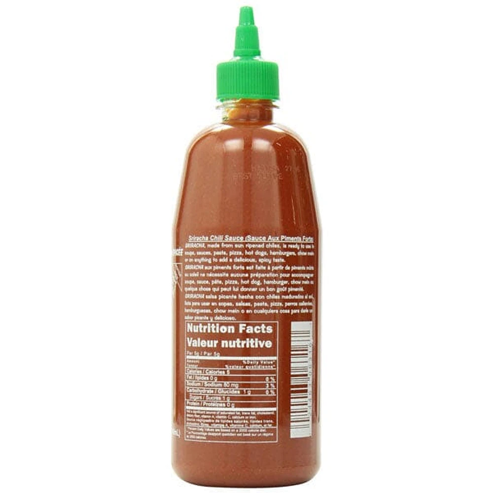 Huy Fong Original Sriracha Hot Chili Sauce Bottle (714mL)