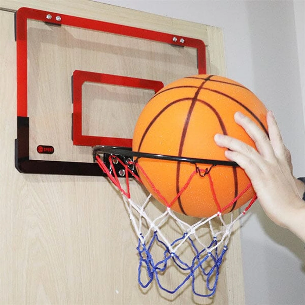 StealthDunk Silent Basketball Indoor Hoop with Clear Backboard