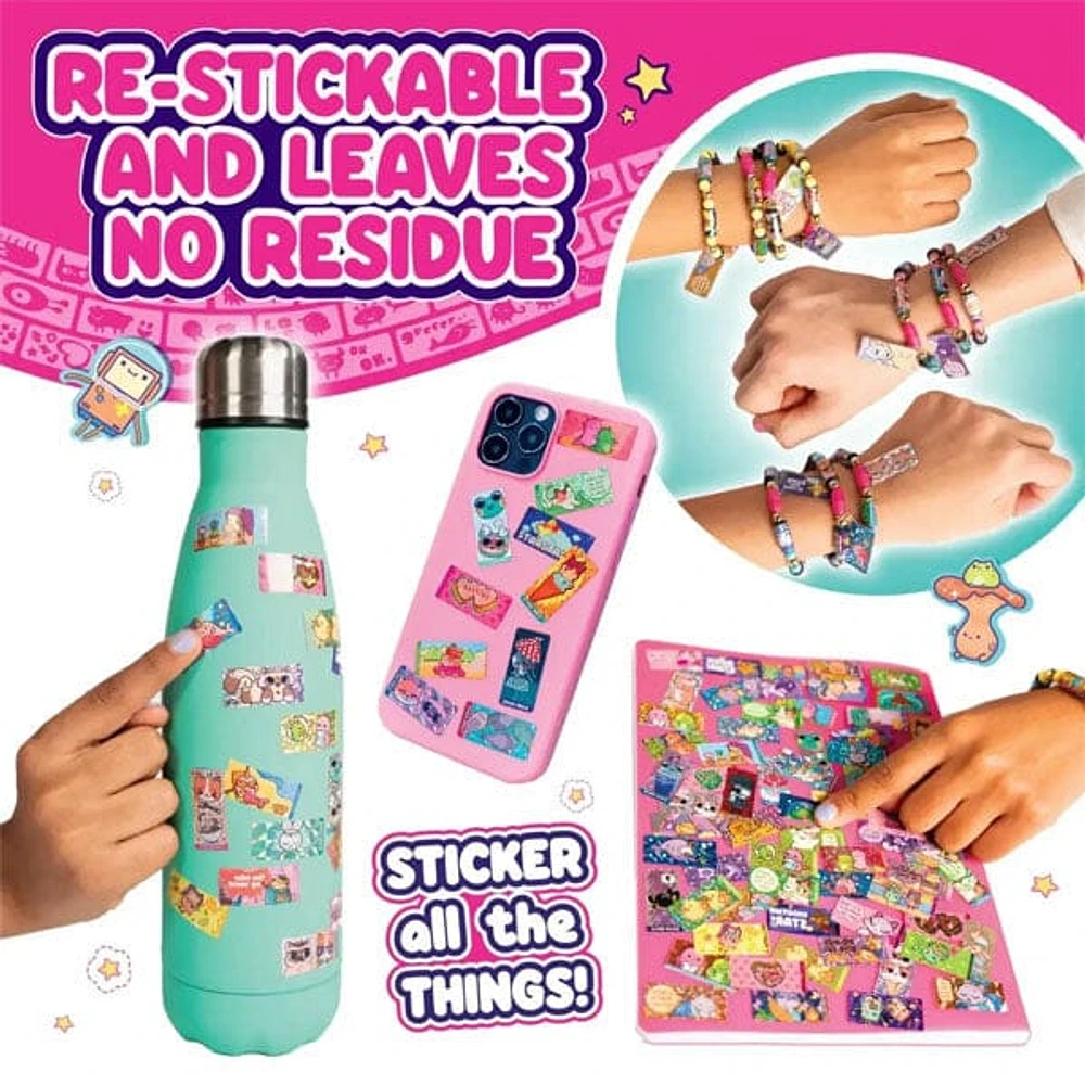 Sticki Rolls Wearable Reusable Sticki Band Mystery Capsule (50 Stickers Inside!)