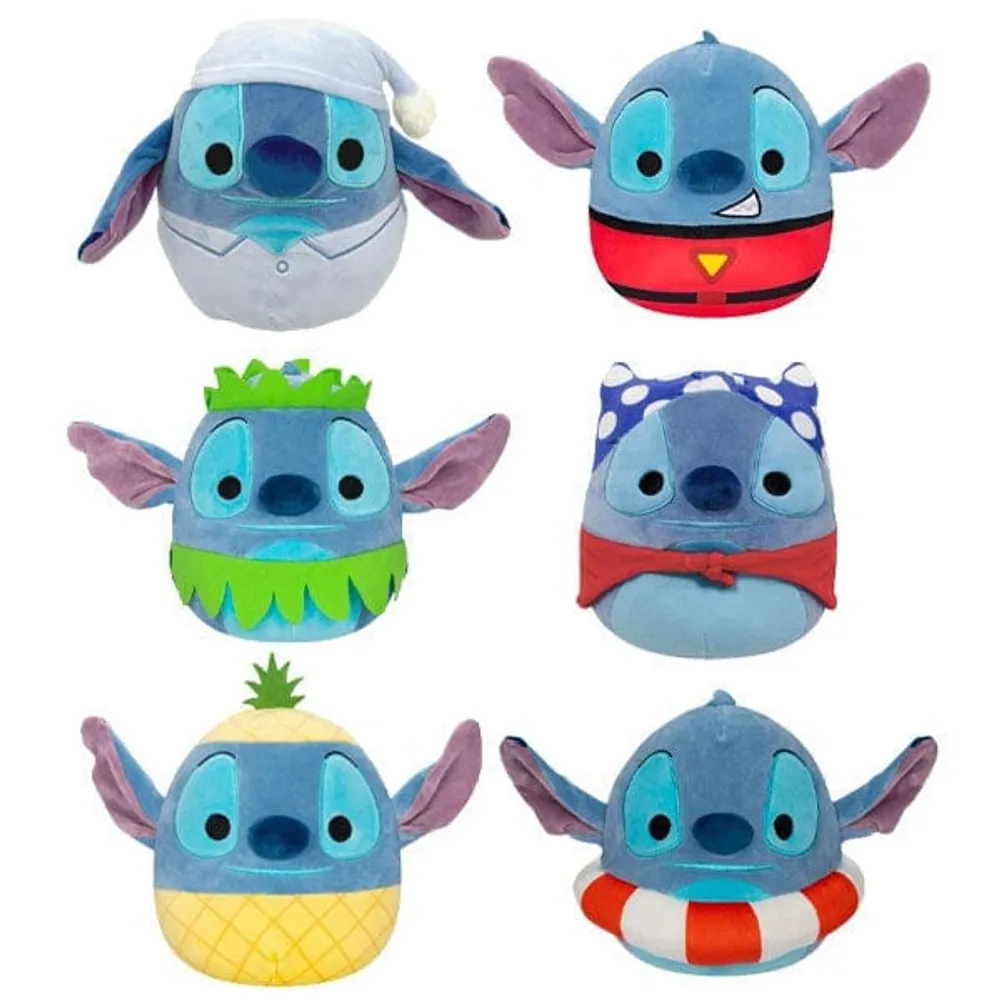 Squishmallows Plush Toys | 8" Disney's Lilo & Stitch Squad | Beach Stitch