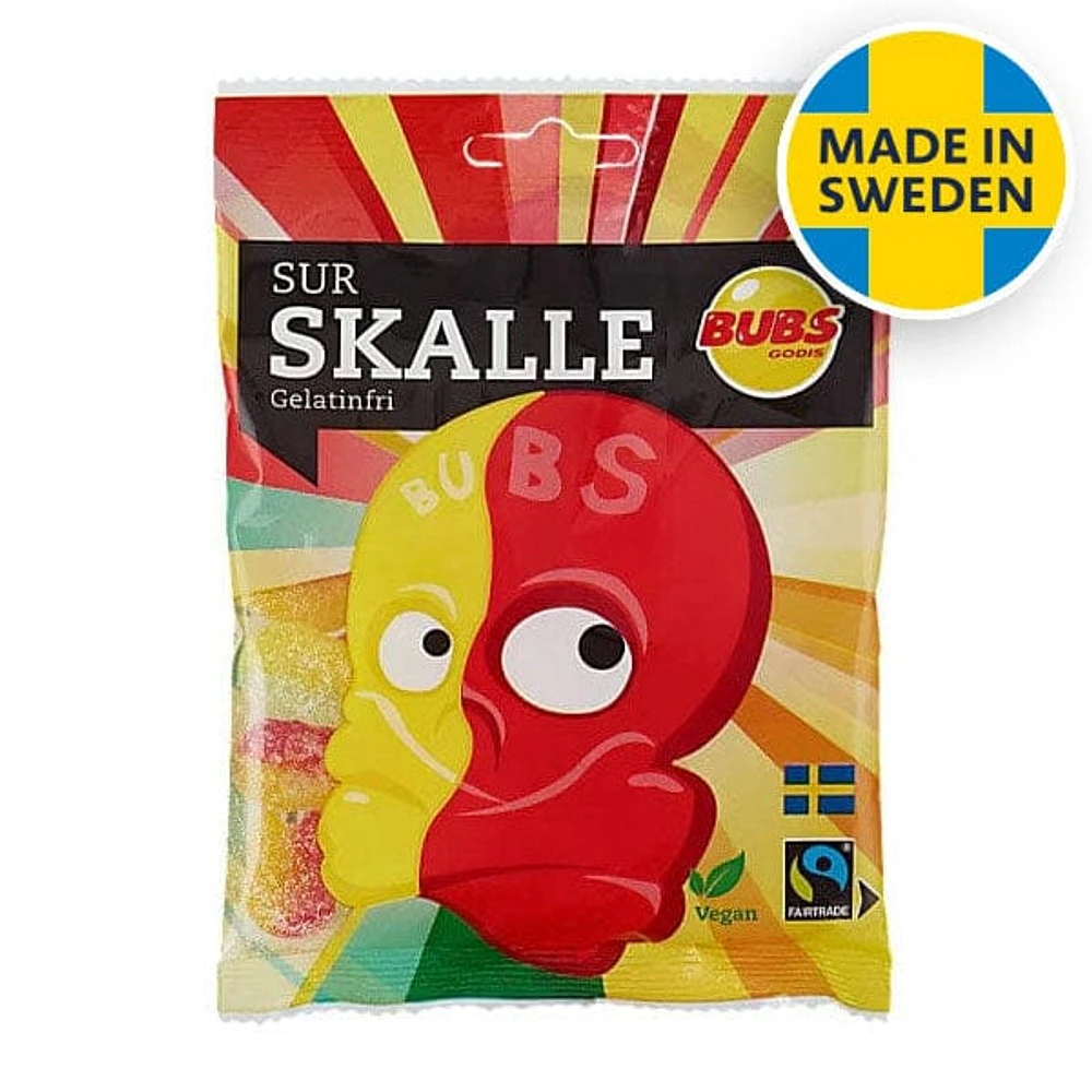 BUBS Godis: Sour Foam Skulls (90g) Made in Sweden