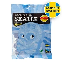 BUBS Godis: Cool Blueberry Sour Skulls Foam Candy (90g) Made in Sweden