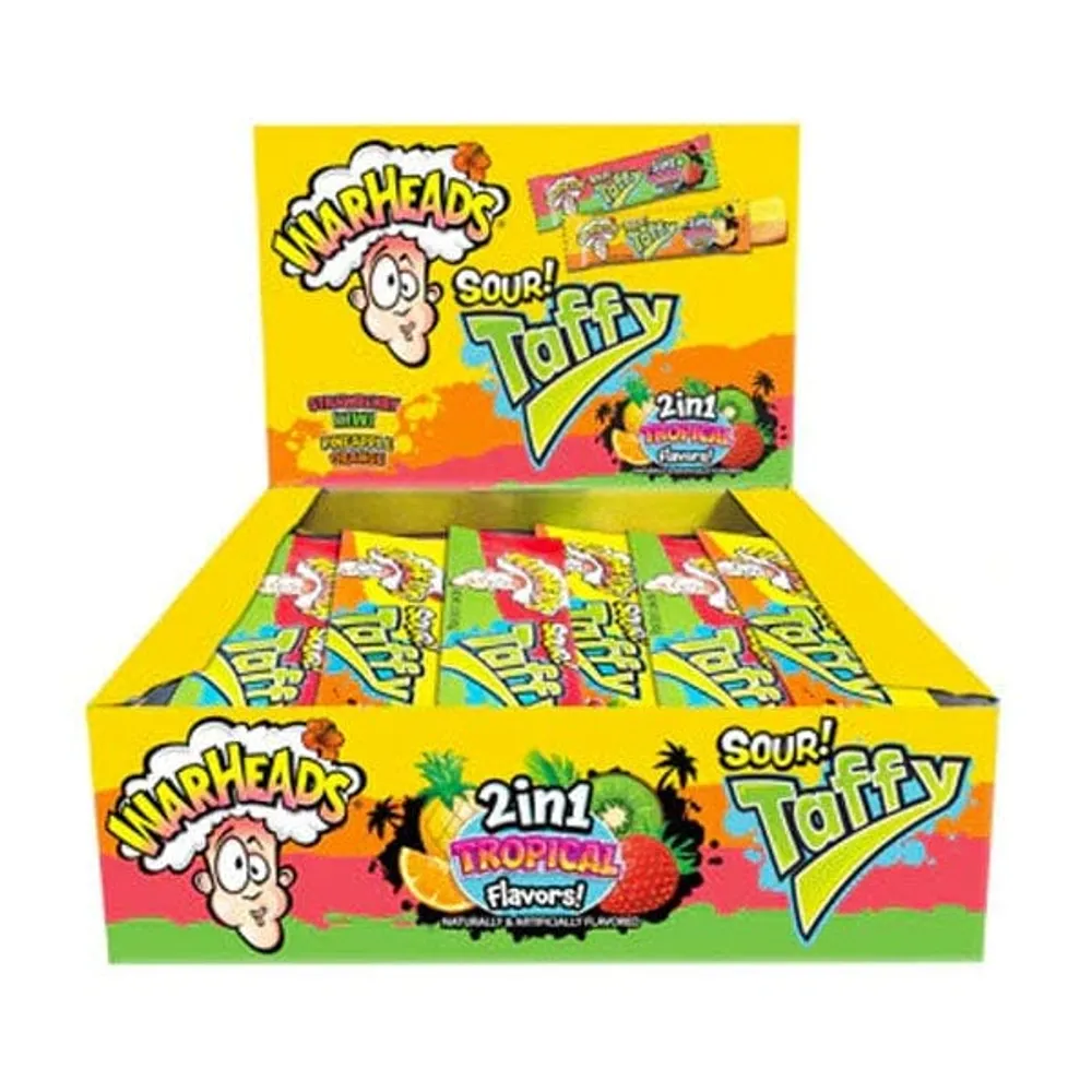 Toxic Waste 2-in-1 Sour Taffy Chewy Bar (42g) | NEW! Flavors