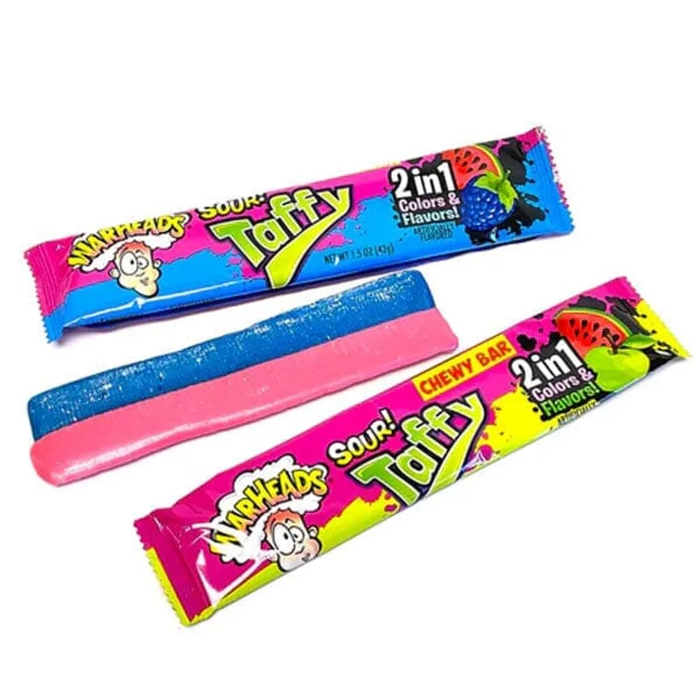 Toxic Waste 2-in-1 Sour Taffy Chewy Bar (42g) | NEW! Flavors