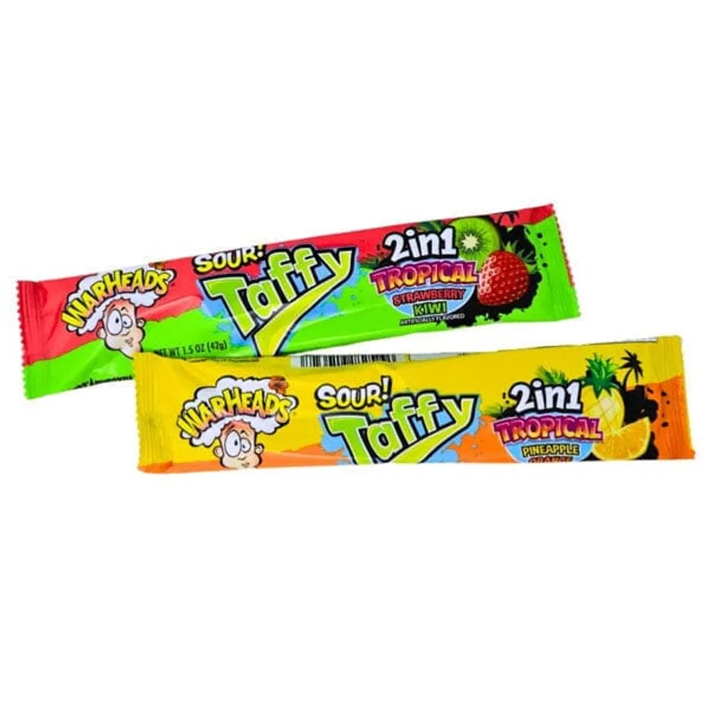 Toxic Waste 2-in-1 Sour Taffy Chewy Bar (42g) | NEW! Flavors