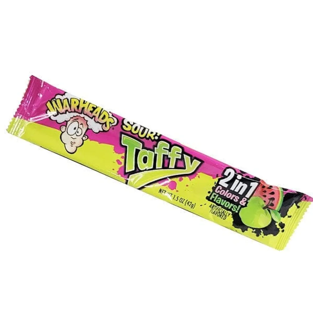 Toxic Waste 2-in-1 Sour Taffy Chewy Bar (42g) | NEW! Flavors