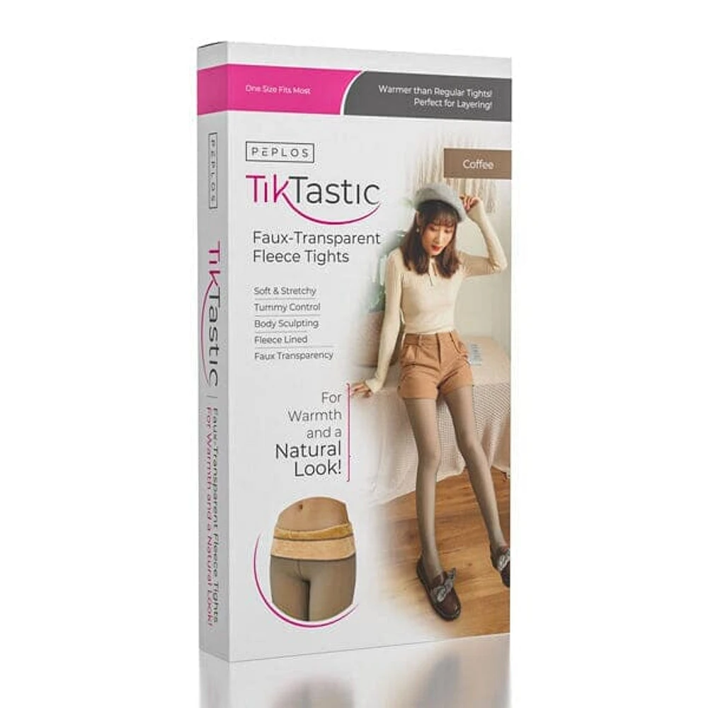 Peplos Tiktastic Faux-Transparent Fleece Tights (Multiple Colors)