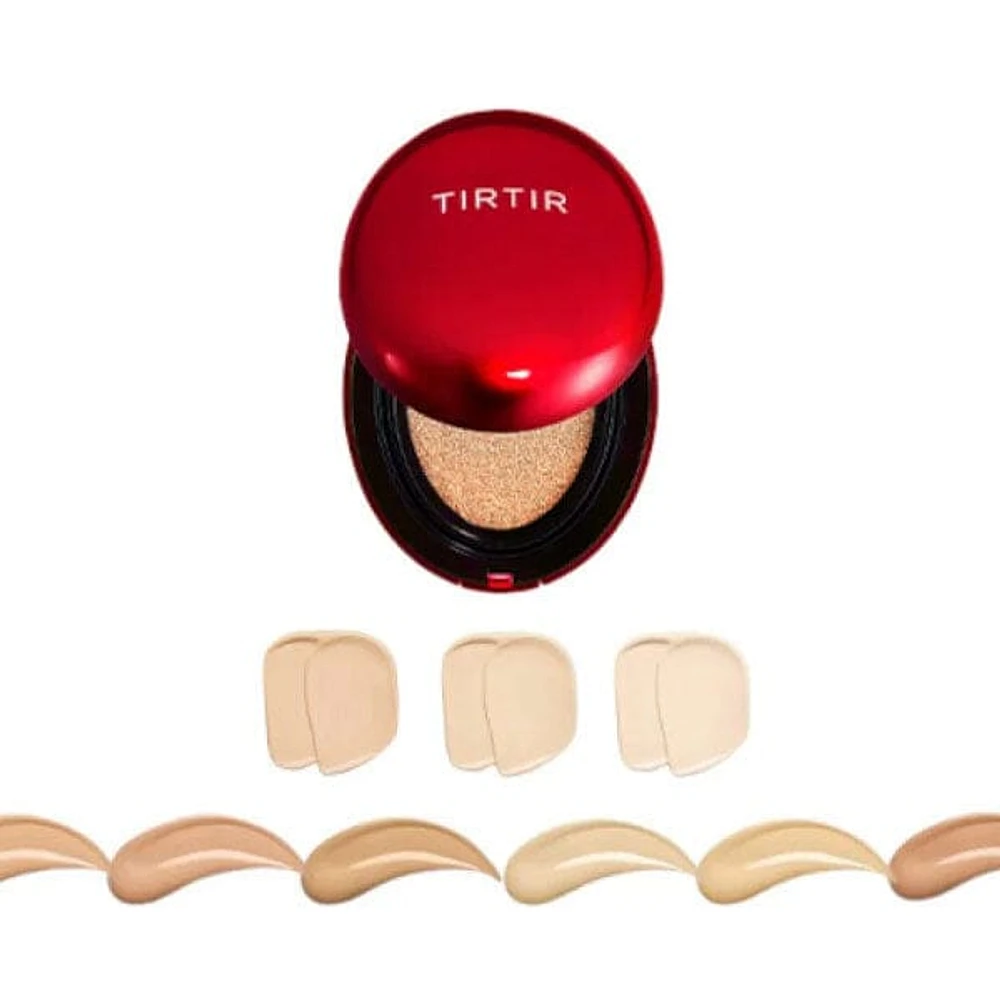 TIRTIR Korean "Mask Fit" Viral Red Cushion Semi-Matte Foundation (Multiple Shades)