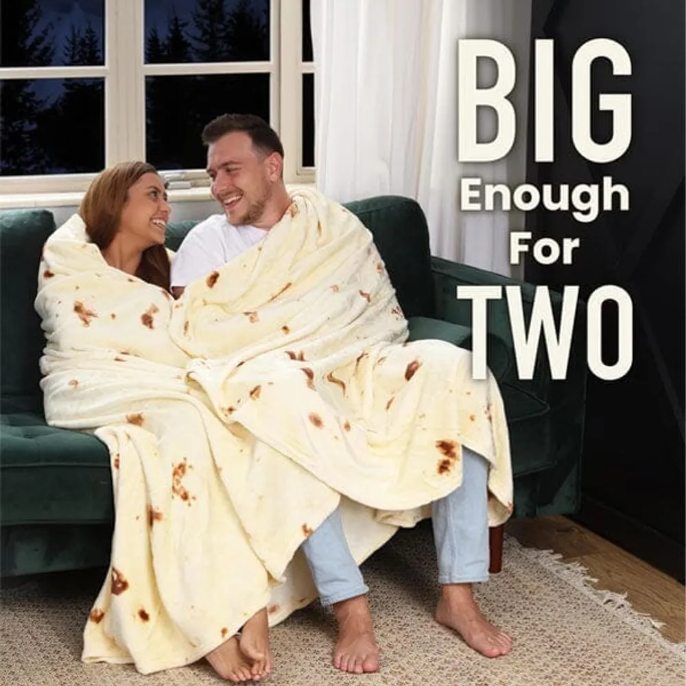 Cozy Cuddler Giant Fleece Tortilla Blanket (80") | As Seen On TikTok!