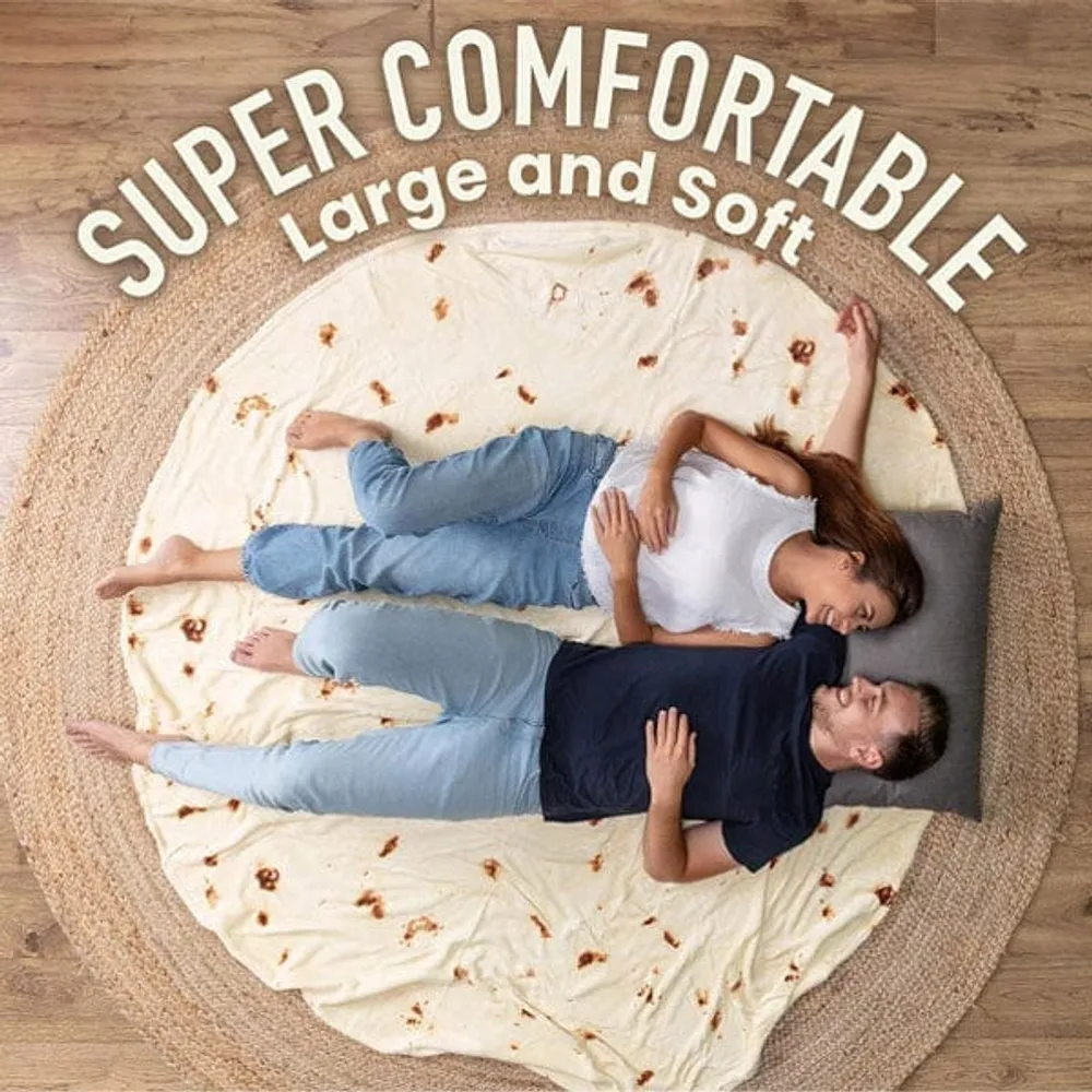 Cozy Cuddler Giant Fleece Tortilla Blanket (80") | As Seen On TikTok!