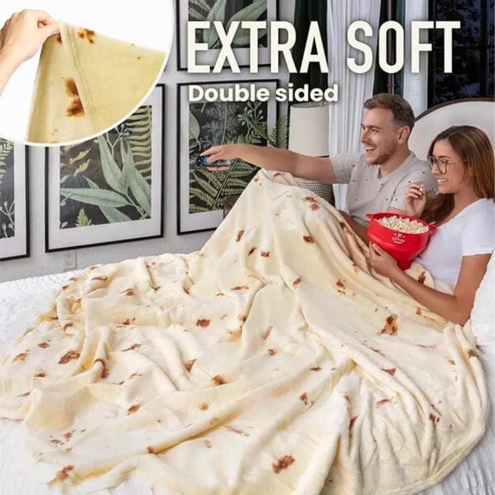 Cozy Cuddler Giant Fleece Tortilla Blanket (80") | As Seen On TikTok!