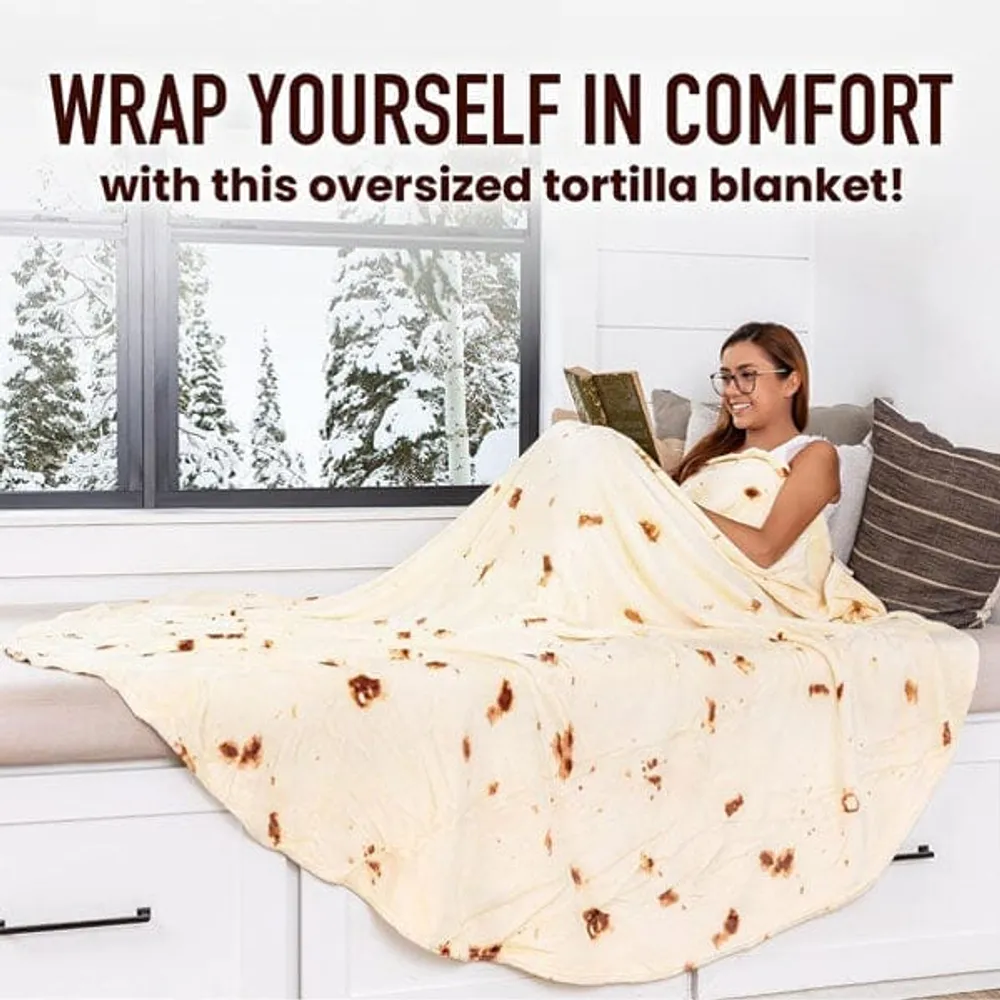 Cozy Cuddler Giant Fleece Tortilla Blanket (80") | As Seen On TikTok!