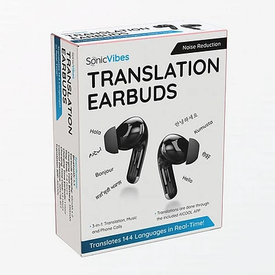 SonicVibes Real-Time Translation Earbuds w/ App (144 Languages)