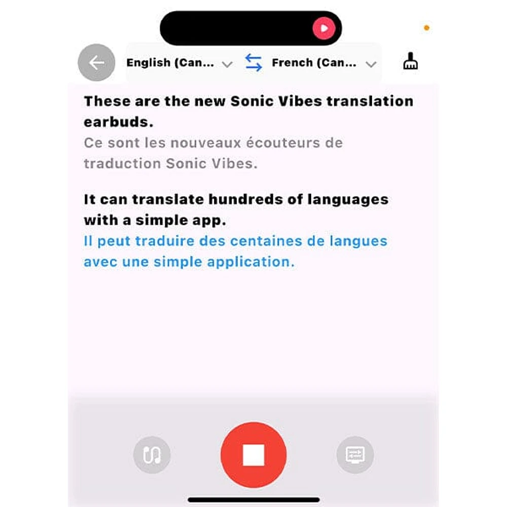 SonicVibes Real-Time Translation Earbuds w/ App (144 Languages)