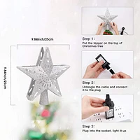 BlizzStar LED Star Christmas Tree Topper With Projector