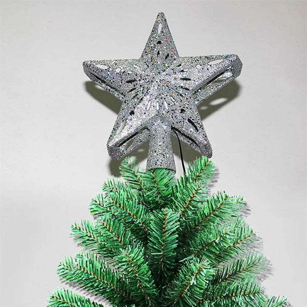 BlizzStar LED Star Christmas Tree Topper With Projector