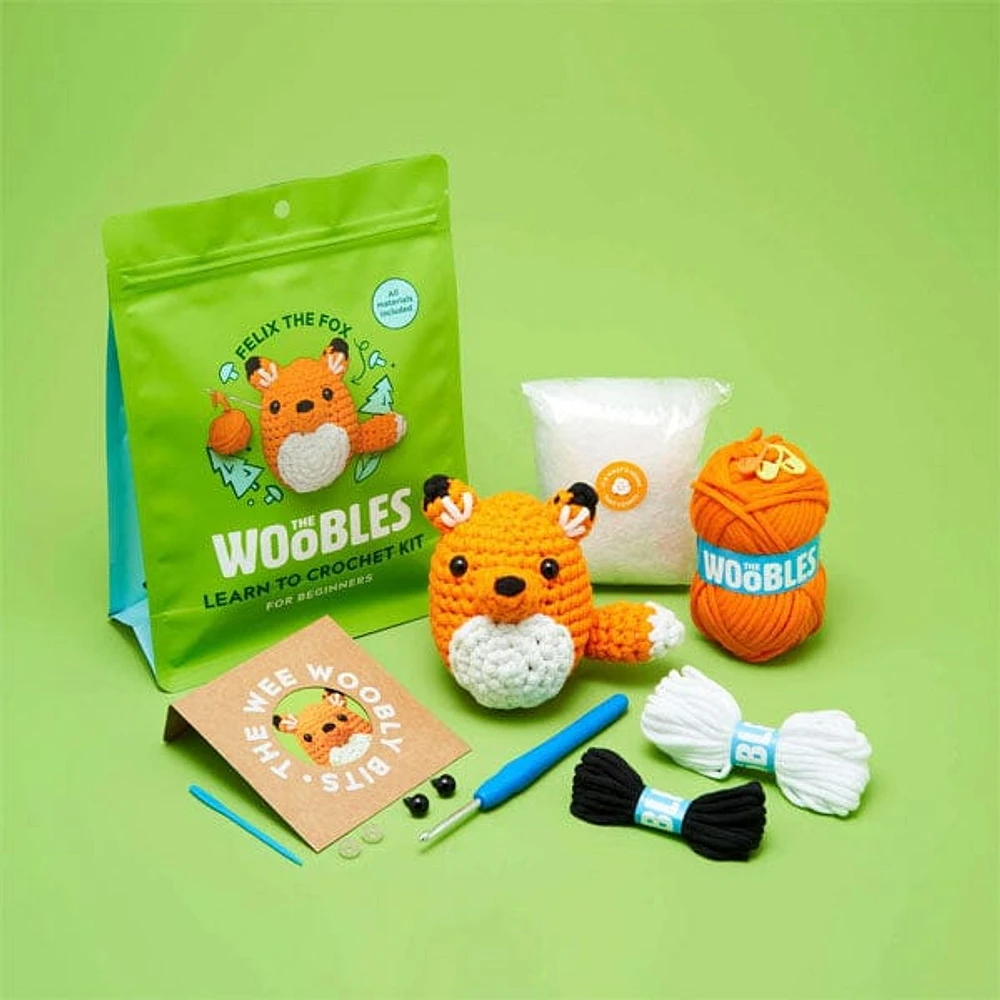 Woobles DIY Mini Crochet Plush Toy Complete Kit (Multiple Styles)