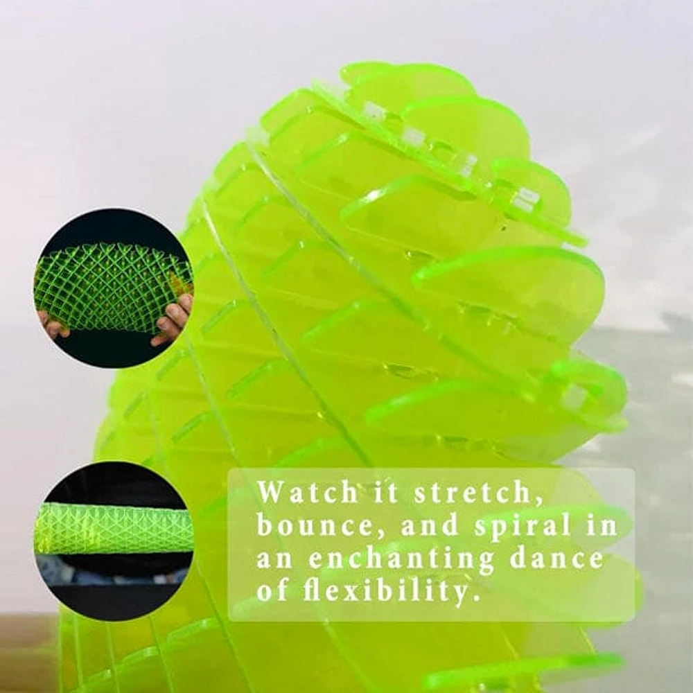 Flex Worm Green Squishy Fidget Toy (1pc) Multiple Sizes