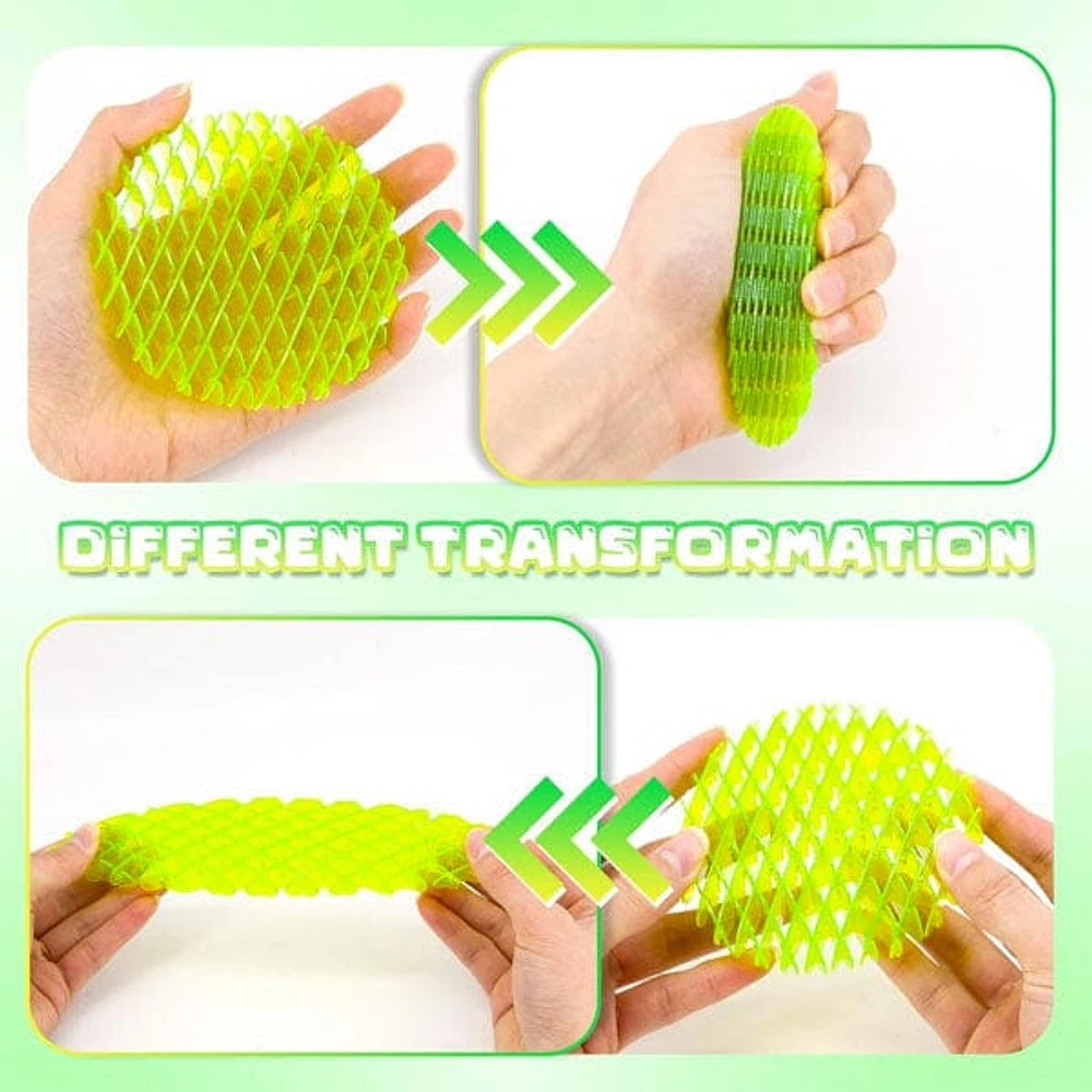 Flex Worm Green Squishy Fidget Toy (1pc) Multiple Sizes