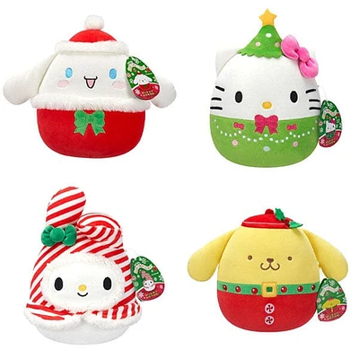 Squishmallows Super Soft Plush Toys 8" Hello Kitty Christmas Squad 2024 Assortment A (Characters Ship Assorted)