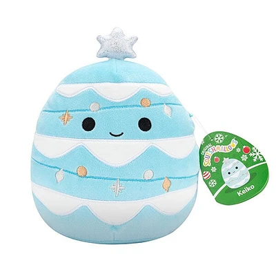 Squishmallows Plush Toys 7.5" Holiday Squad 2024 Keiko the Blue Christmas Tree