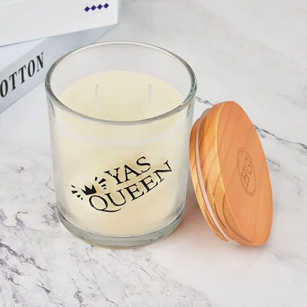 Hidden Gems "Yas Queen" Novelty Candle Sea Salt & Sage (1 Ring Inside)