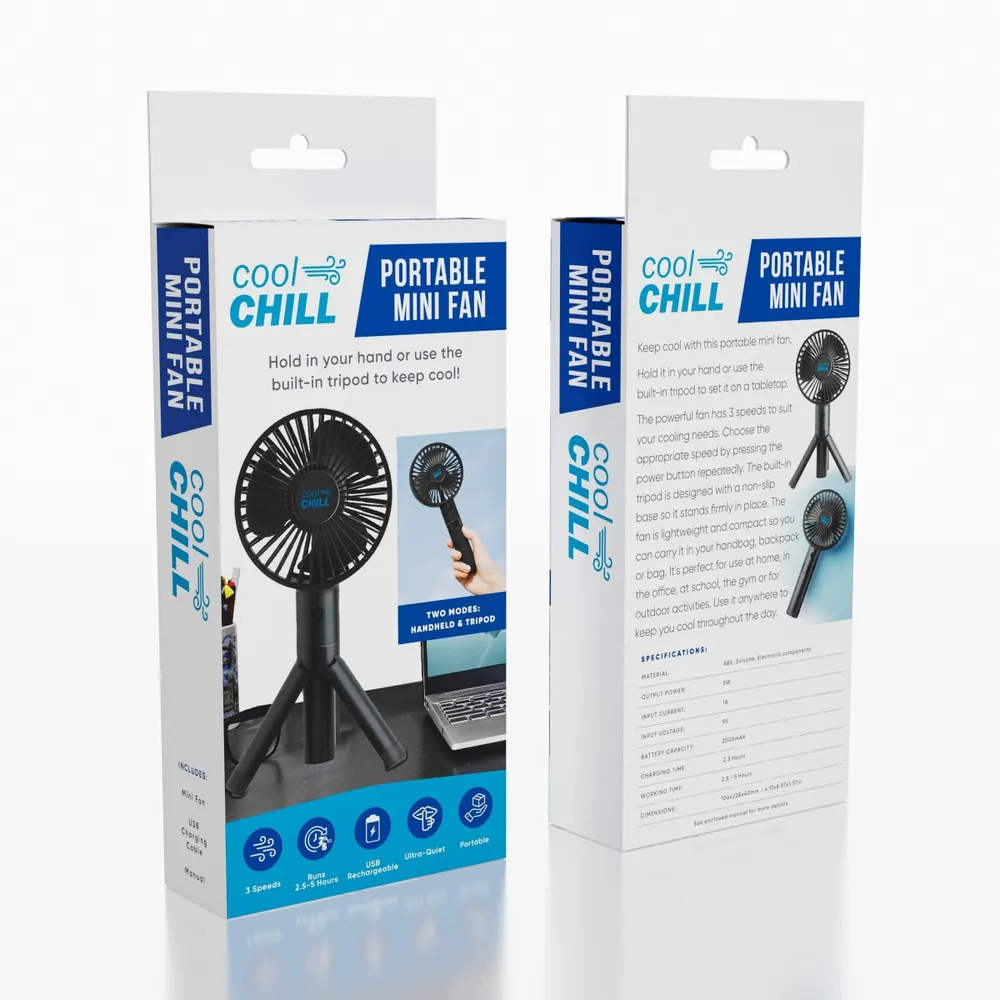 Cool Chill Rechargeable Portable Tripod Turbo Fan | As Seen on Instagram