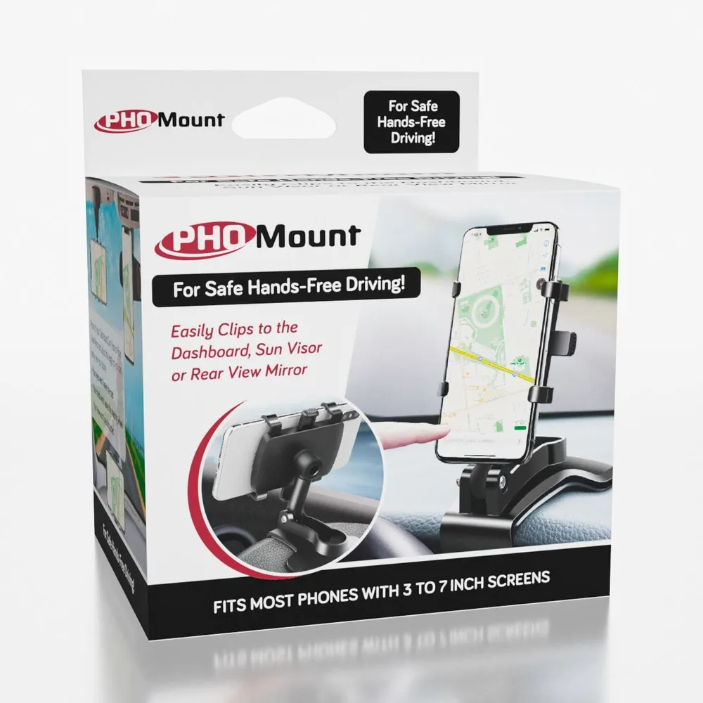 PHOMount Rotatable Clip Phone Mount