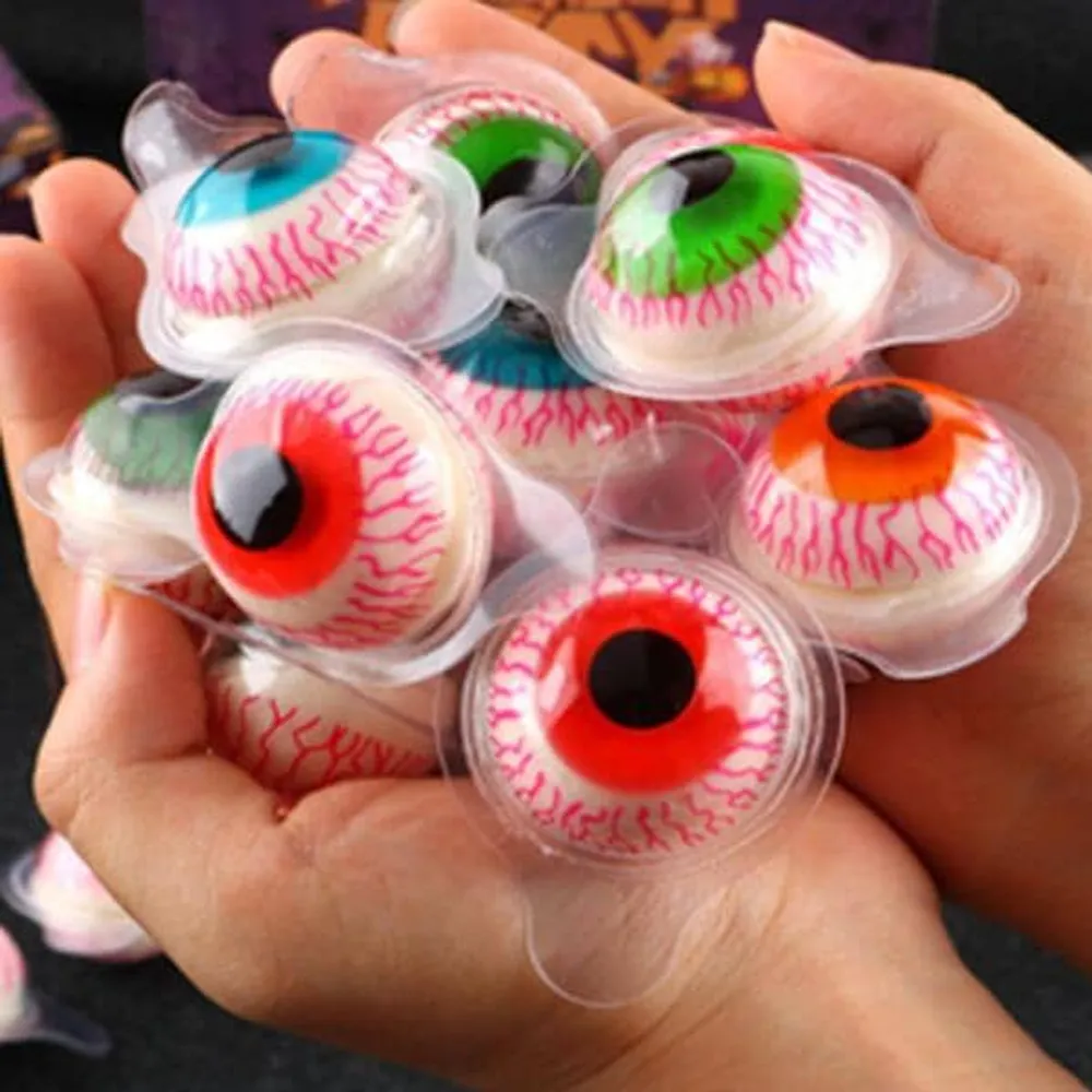 GummiYums! EyeBallz & SportBallz (8pc) | Marshmallow Candy W/ Sour Fruity Centre