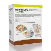 RevivaSole Ginger Detox Foot Pads (20pc) -  Natural Detox Feet Patches