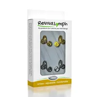 RevivaLymph Acupressure Unisex Earring Cuffs (2 Pairs) | Gold & Silver