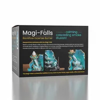 Magi-Falls Ceramic Backflow Incense Smoke Waterfall | Includes 20 Incense Cones & Sticks!