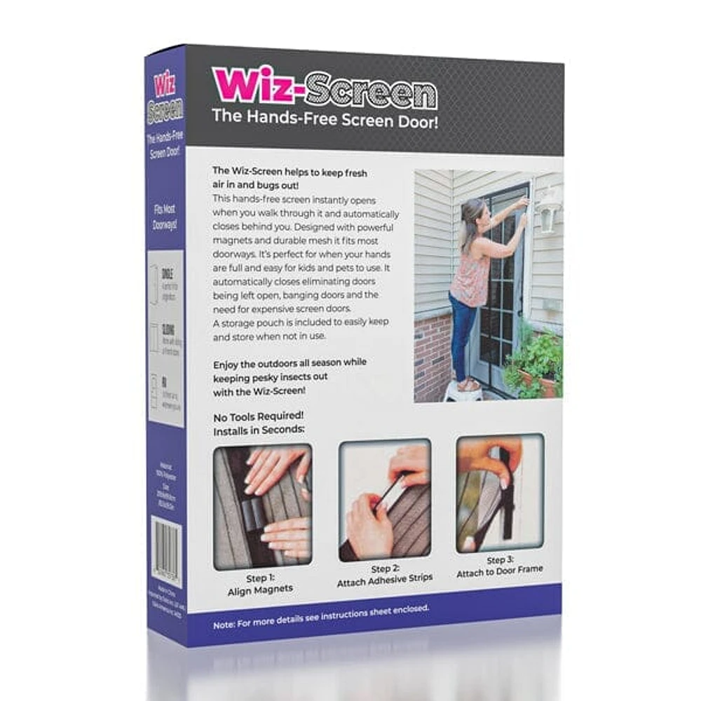 Wiz-Screen: The Magnetic Hands-Free Screen Door!