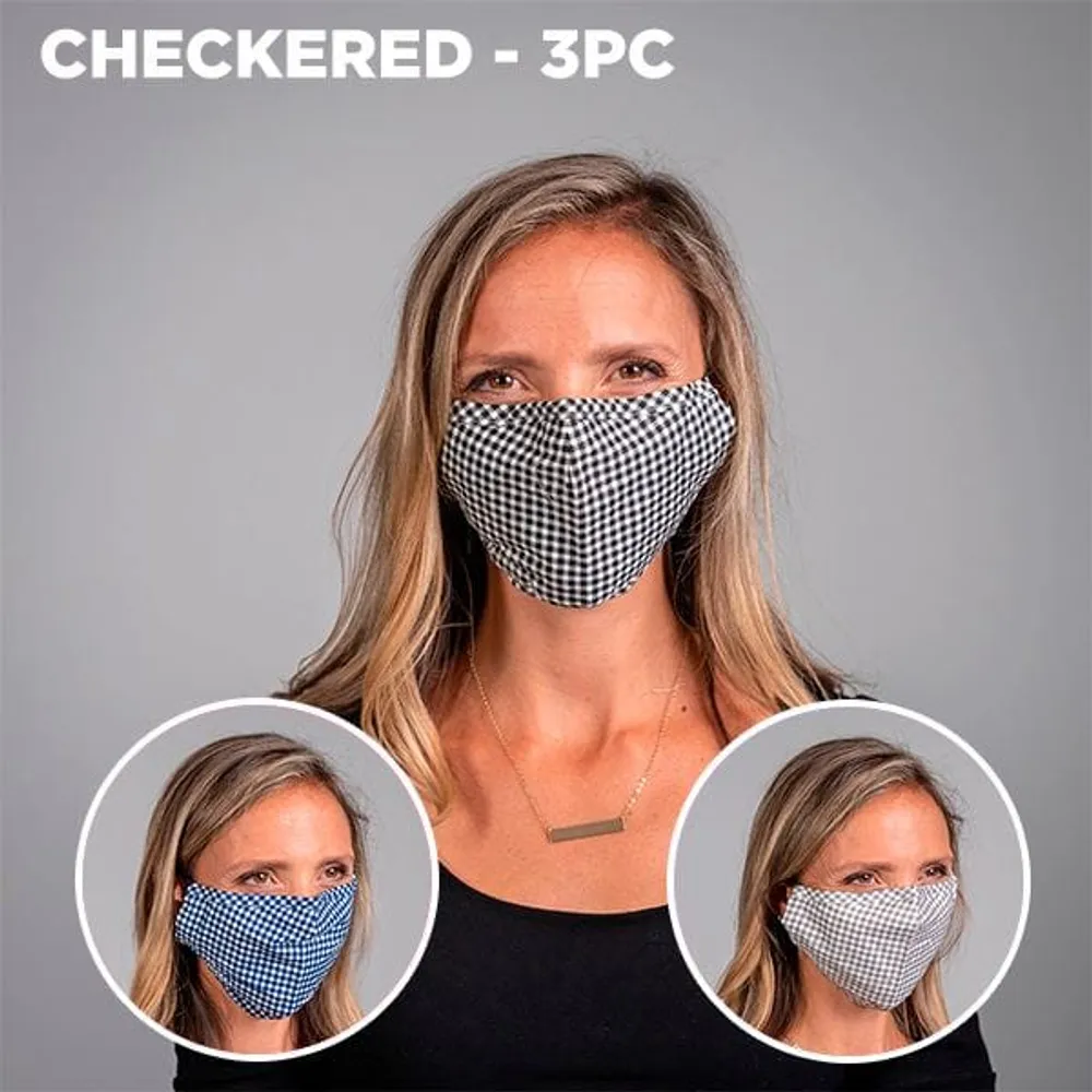 Quantum 2-Ply Cotton Reusable Face Mask (Set of 3 Masks)